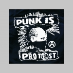Punk is Protest čierna zimná letecká bunda BOMBER typu MA-1 z pevného materiálu s masívnym zipsom na zapínanie 100%nylón, čiastočne vodeodolná